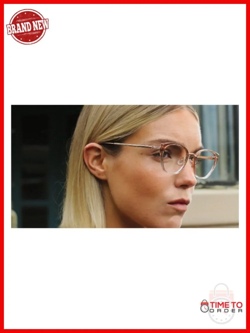 Oversized Square Titanium Sunglasses UV400